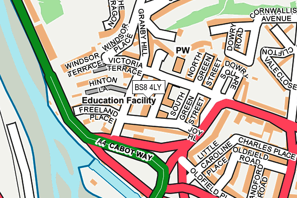 BS8 4LY map - OS OpenMap – Local (Ordnance Survey)