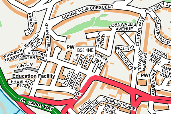 BS8 4NE map - OS OpenMap – Local (Ordnance Survey)