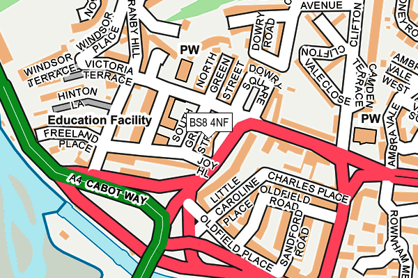 BS8 4NF map - OS OpenMap – Local (Ordnance Survey)