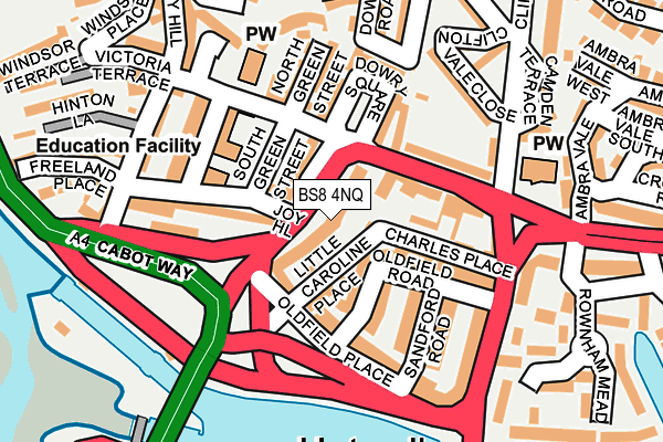 BS8 4NQ map - OS OpenMap – Local (Ordnance Survey)