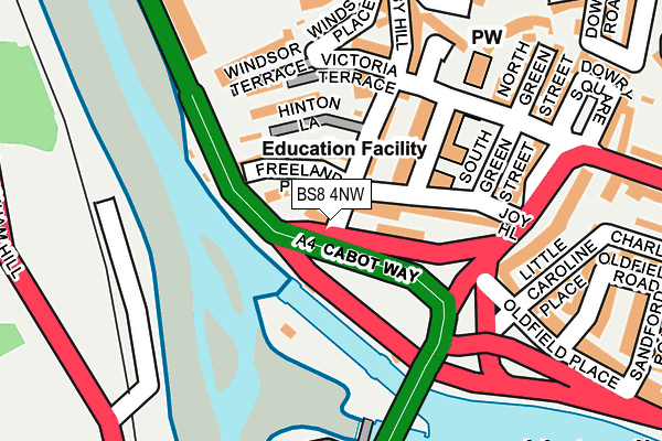 BS8 4NW map - OS OpenMap – Local (Ordnance Survey)