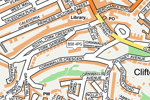 BS8 4PG map - OS OpenMap – Local (Ordnance Survey)