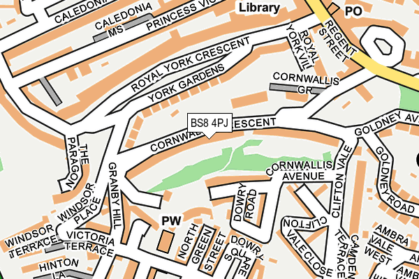BS8 4PJ map - OS OpenMap – Local (Ordnance Survey)