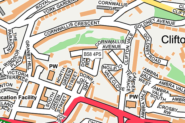 BS8 4PS map - OS OpenMap – Local (Ordnance Survey)