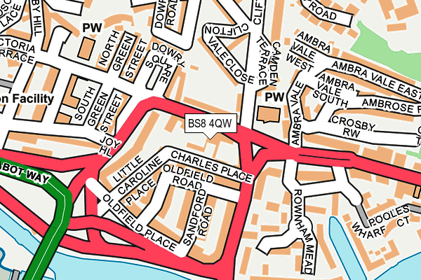 BS8 4QW map - OS OpenMap – Local (Ordnance Survey)