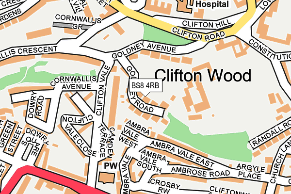 BS8 4RB map - OS OpenMap – Local (Ordnance Survey)