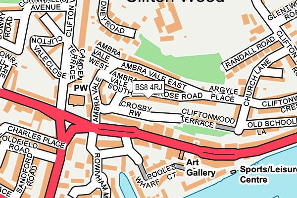 BS8 4RJ map - OS OpenMap – Local (Ordnance Survey)