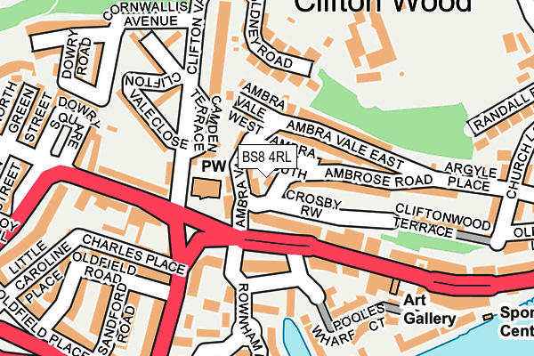 BS8 4RL map - OS OpenMap – Local (Ordnance Survey)