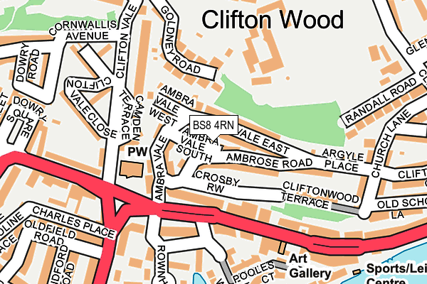 BS8 4RN map - OS OpenMap – Local (Ordnance Survey)