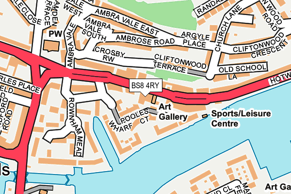 BS8 4RY map - OS OpenMap – Local (Ordnance Survey)