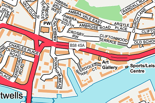 BS8 4SA map - OS OpenMap – Local (Ordnance Survey)