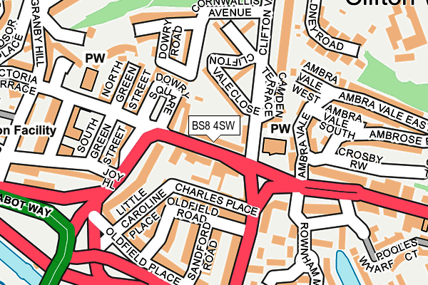 BS8 4SW map - OS OpenMap – Local (Ordnance Survey)