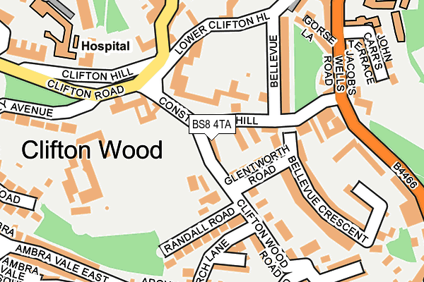 BS8 4TA map - OS OpenMap – Local (Ordnance Survey)