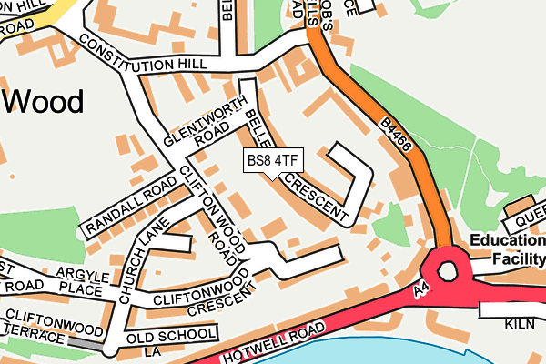 BS8 4TF map - OS OpenMap – Local (Ordnance Survey)