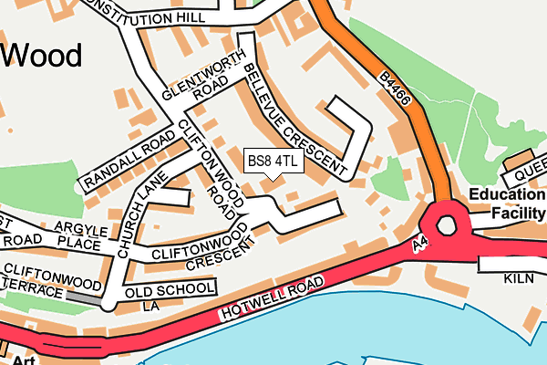 BS8 4TL map - OS OpenMap – Local (Ordnance Survey)