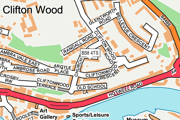 BS8 4TS map - OS OpenMap – Local (Ordnance Survey)