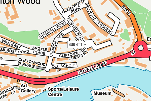 BS8 4TT map - OS OpenMap – Local (Ordnance Survey)