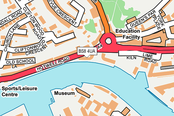 BS8 4UA map - OS OpenMap – Local (Ordnance Survey)