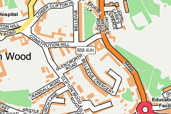 BS8 4UH map - OS OpenMap – Local (Ordnance Survey)