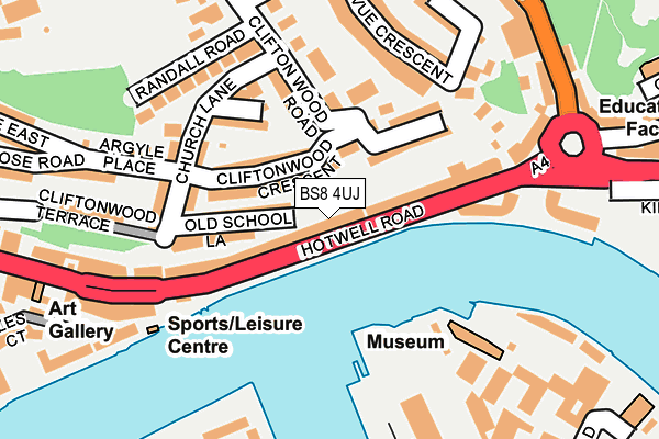 BS8 4UJ map - OS OpenMap – Local (Ordnance Survey)