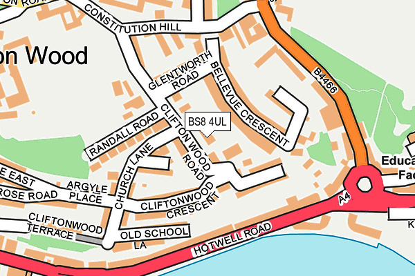 BS8 4UL map - OS OpenMap – Local (Ordnance Survey)