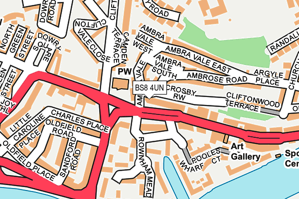 BS8 4UN map - OS OpenMap – Local (Ordnance Survey)