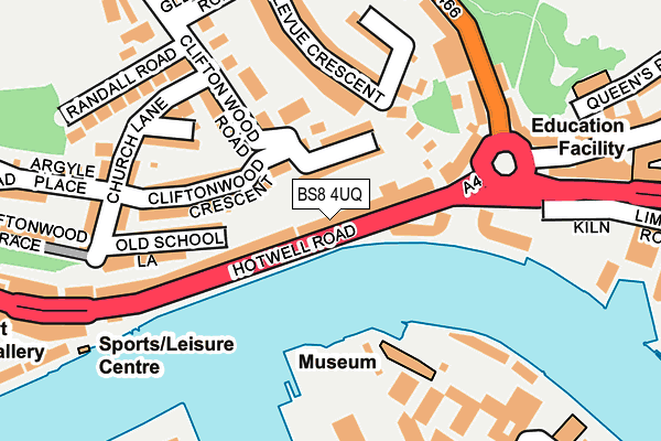 BS8 4UQ map - OS OpenMap – Local (Ordnance Survey)