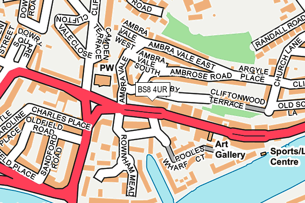 BS8 4UR map - OS OpenMap – Local (Ordnance Survey)