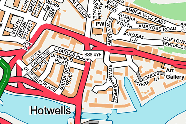 BS8 4YF map - OS OpenMap – Local (Ordnance Survey)