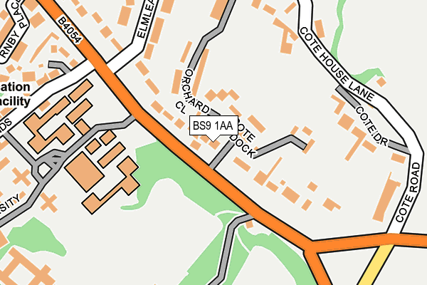 BS9 1AA map - OS OpenMap – Local (Ordnance Survey)