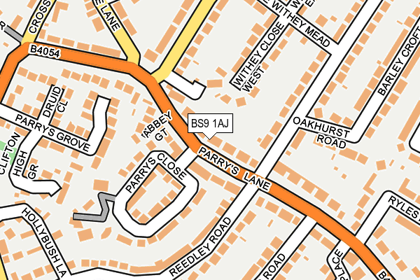 BS9 1AJ map - OS OpenMap – Local (Ordnance Survey)