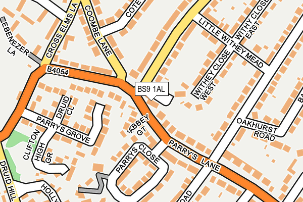 BS9 1AL map - OS OpenMap – Local (Ordnance Survey)