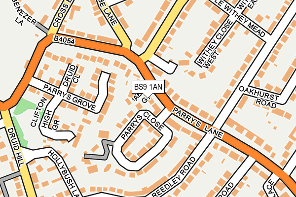 BS9 1AN map - OS OpenMap – Local (Ordnance Survey)