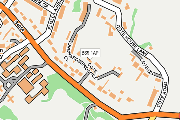 BS9 1AP map - OS OpenMap – Local (Ordnance Survey)