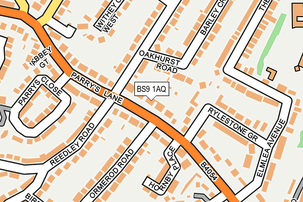 BS9 1AQ map - OS OpenMap – Local (Ordnance Survey)