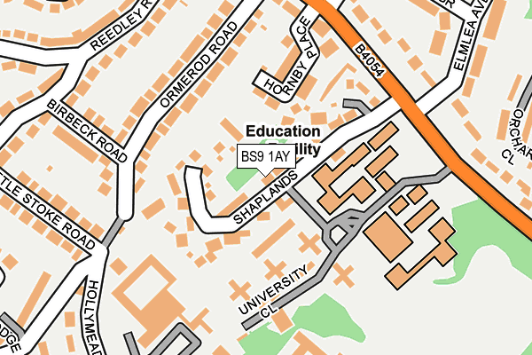 BS9 1AY map - OS OpenMap – Local (Ordnance Survey)