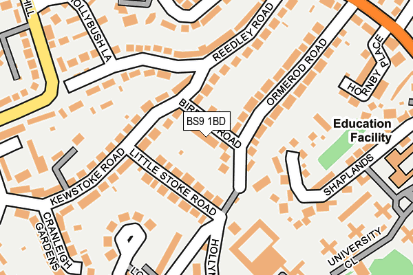 BS9 1BD map - OS OpenMap – Local (Ordnance Survey)