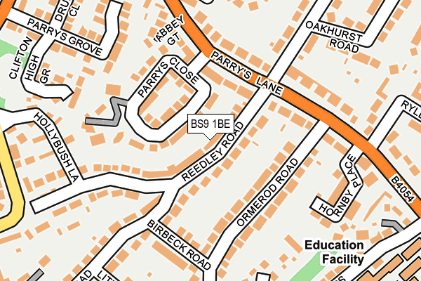 BS9 1BE map - OS OpenMap – Local (Ordnance Survey)