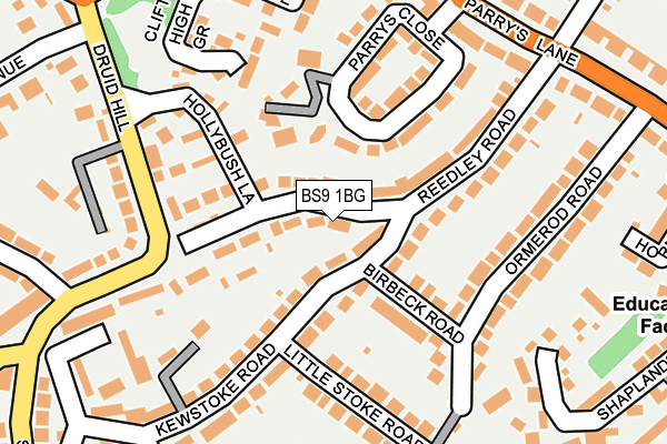 BS9 1BG map - OS OpenMap – Local (Ordnance Survey)