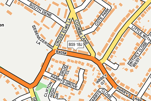 BS9 1BJ map - OS OpenMap – Local (Ordnance Survey)