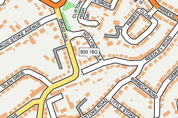 BS9 1BQ map - OS OpenMap – Local (Ordnance Survey)