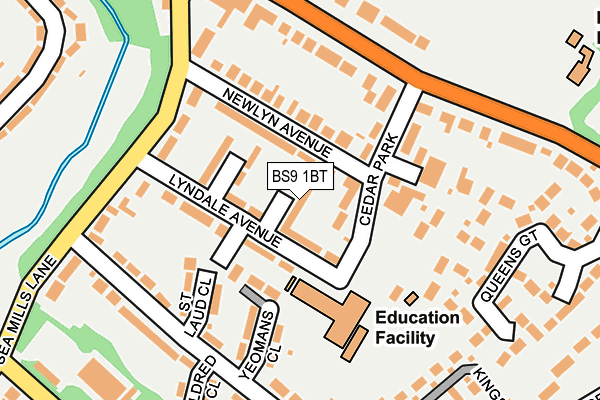 BS9 1BT map - OS OpenMap – Local (Ordnance Survey)