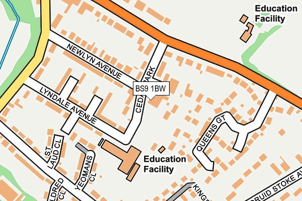 BS9 1BW map - OS OpenMap – Local (Ordnance Survey)