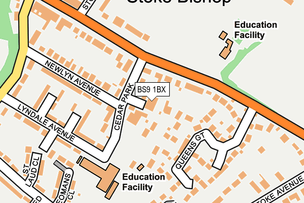 BS9 1BX map - OS OpenMap – Local (Ordnance Survey)