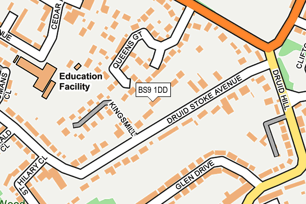 BS9 1DD map - OS OpenMap – Local (Ordnance Survey)