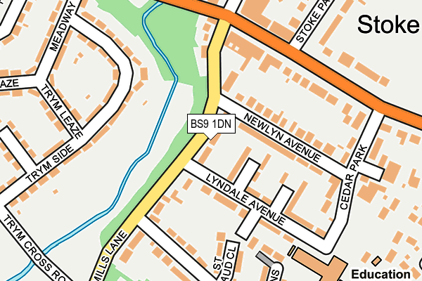 BS9 1DN map - OS OpenMap – Local (Ordnance Survey)