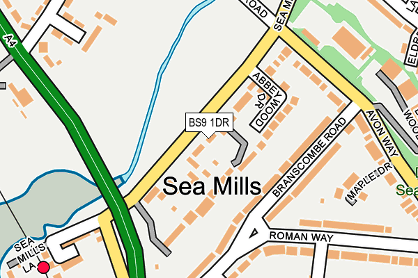 BS9 1DR map - OS OpenMap – Local (Ordnance Survey)