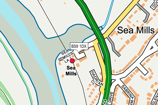 BS9 1DX map - OS OpenMap – Local (Ordnance Survey)
