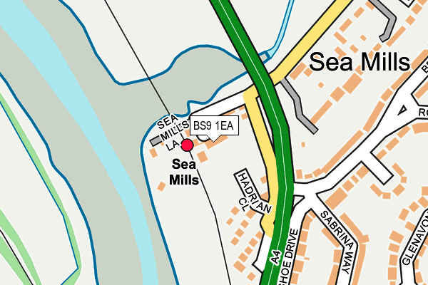 BS9 1EA map - OS OpenMap – Local (Ordnance Survey)
