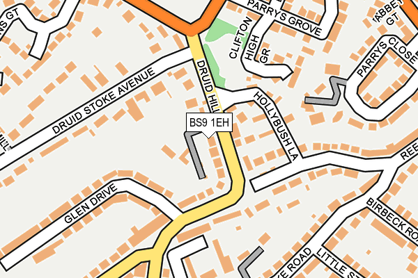 BS9 1EH map - OS OpenMap – Local (Ordnance Survey)